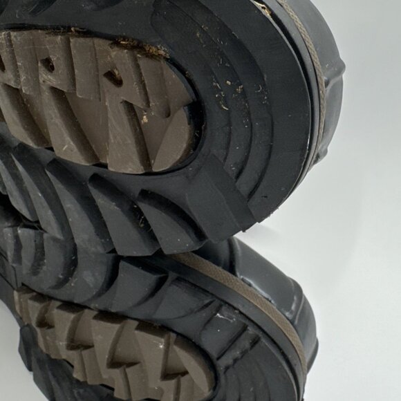 Mens Duck Boots 10 Brown Leather Rubber Mid Front Zip Padded Winter Comfortemp - Picture 11 of 12